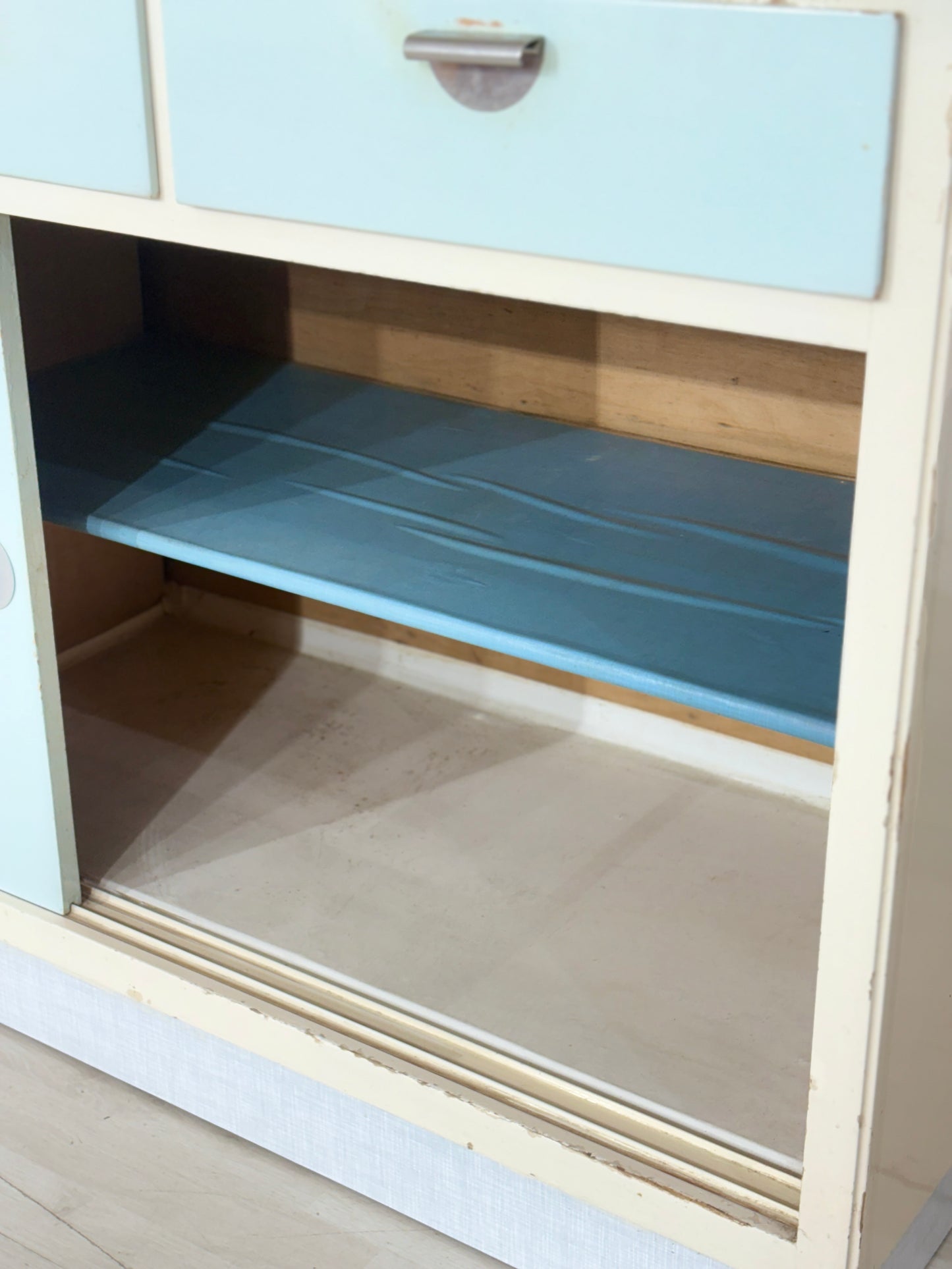 Vintage Küchenbuffet 50er/60er Jahre | Pastell-Design Küchenschrank| 2-teilig