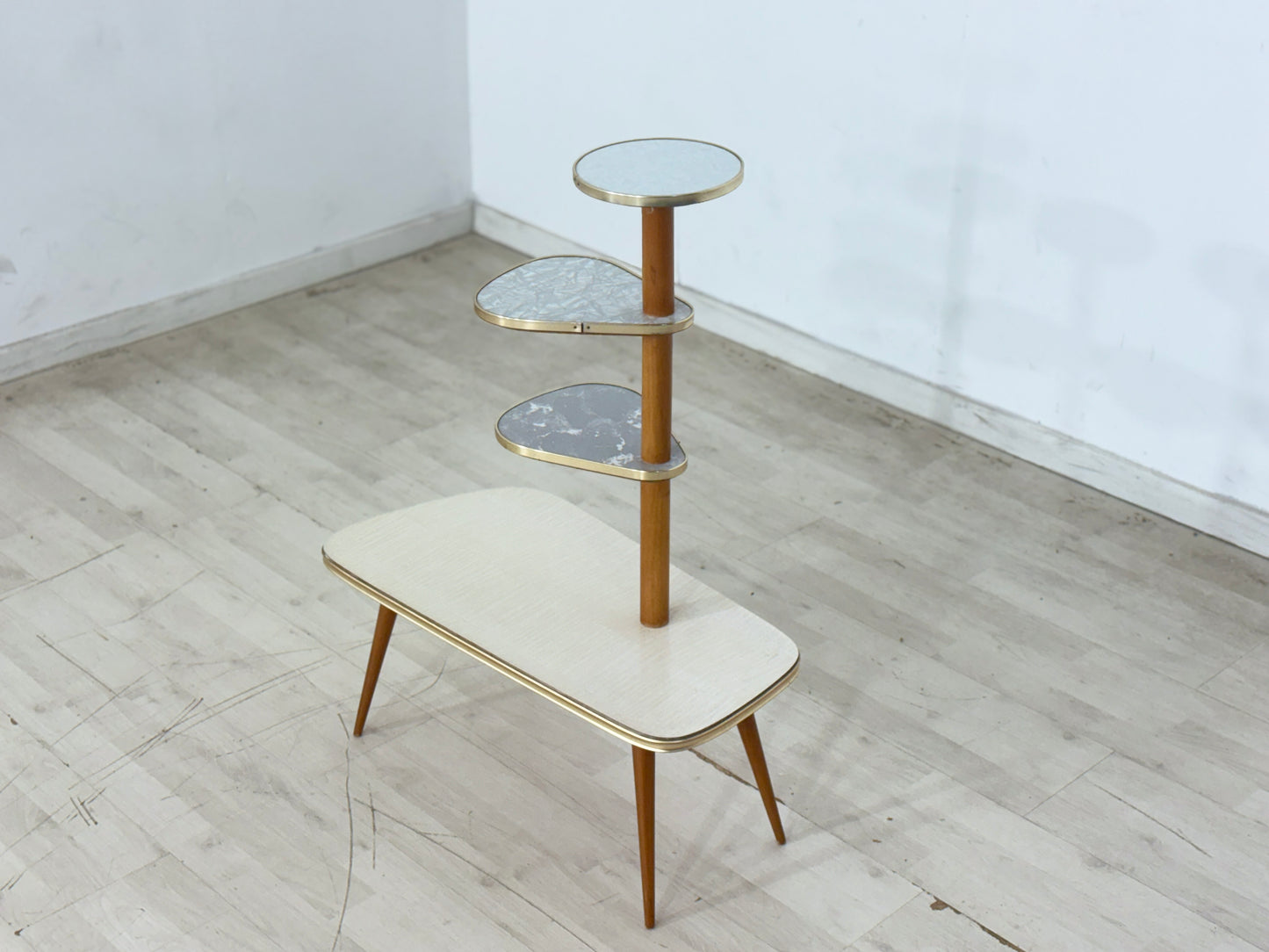 Vintage Mid-Century Blumentisch | Etagere Nierentisch aus den 60er Jahren