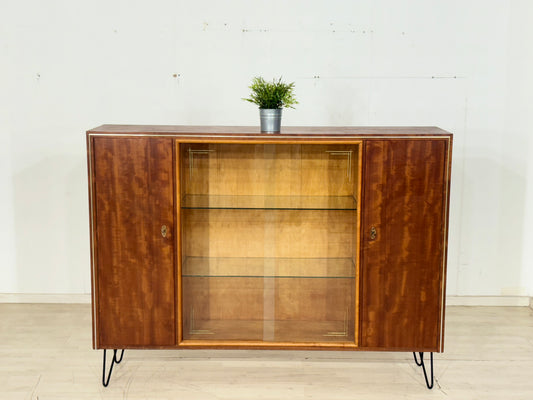 Mid-Century Highboard / Sideboard / Vitrine / Wohnzimmerschrank – 60er Jahre