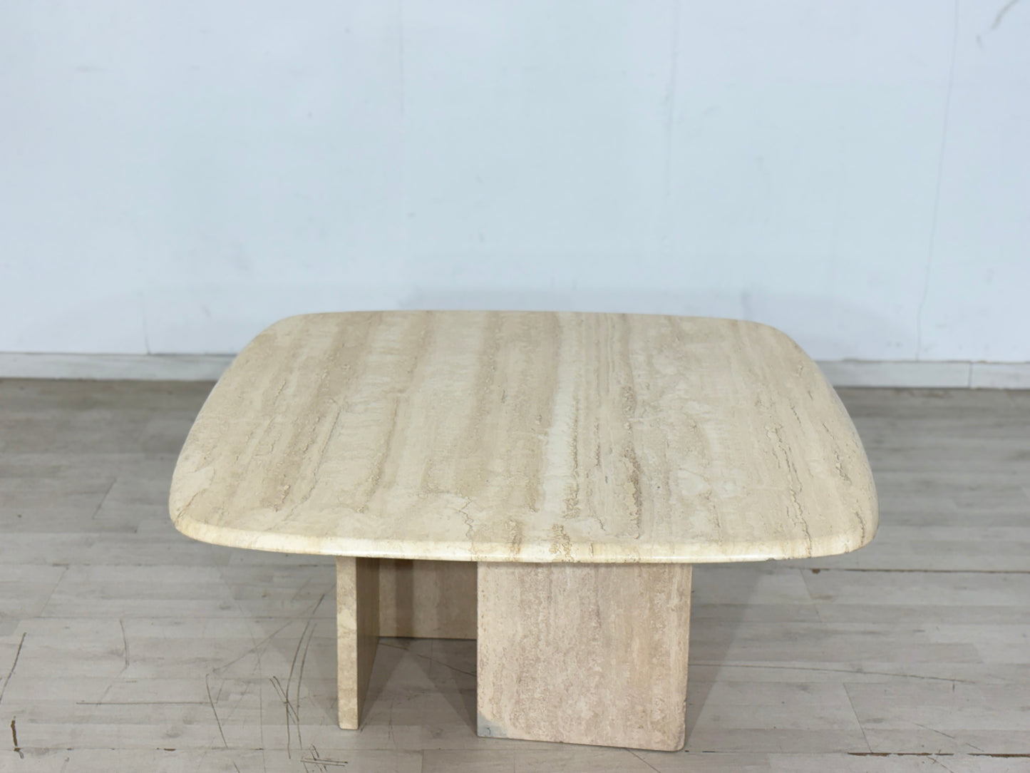 Vintage Travertin Couchtisch / 70er Jahre Tisch / Naturstein