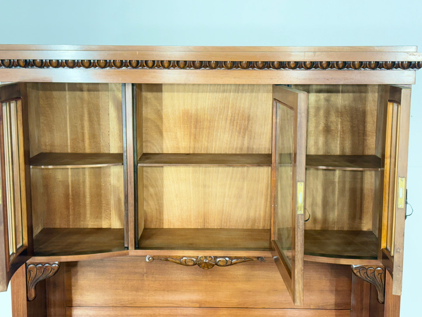 Antik Küchenbuffet um 1900 | Jugendstil Küchenschrank | 2-teilig | Massivholz-Eiche