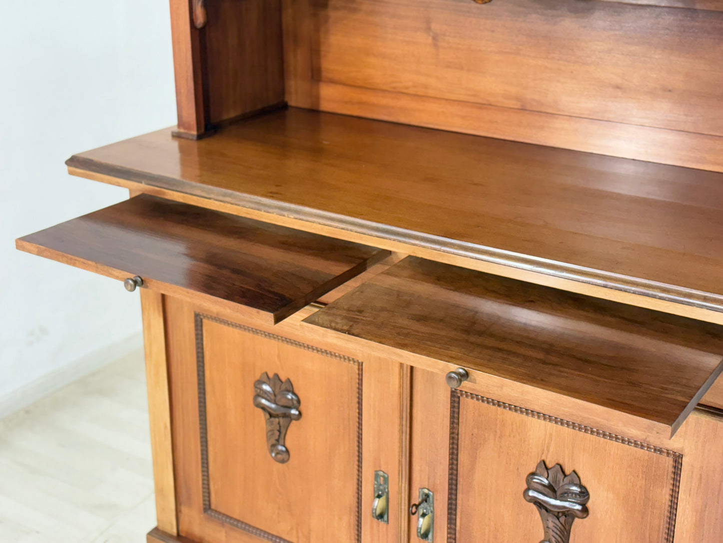 Antik Küchenbuffet um 1900 | Jugendstil Küchenschrank | 2-teilig | Massivholz-Eiche