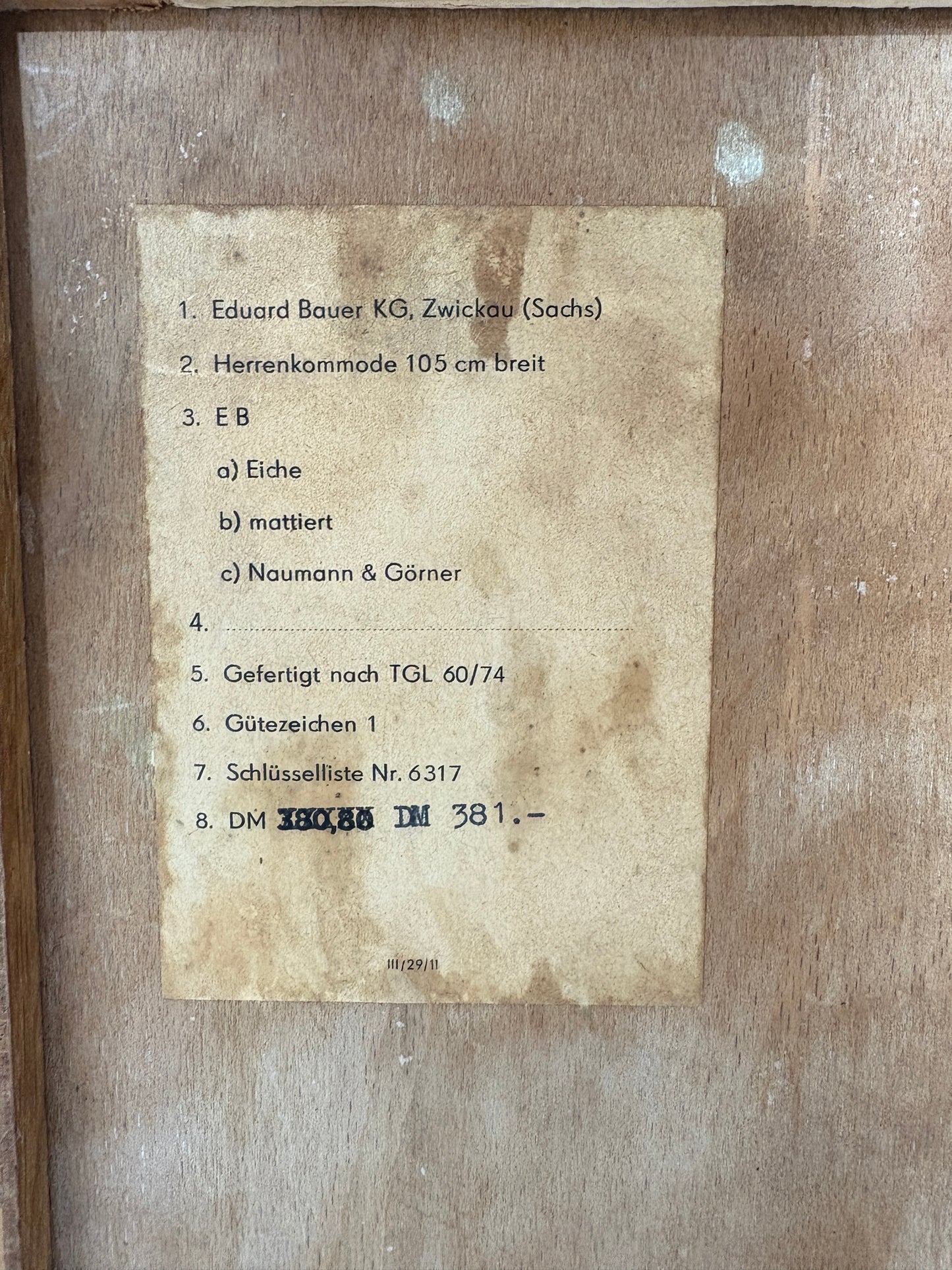 Vintage Wäscheschrank / Mid-Century Kleiderschrank / 60er Jahre Schrank