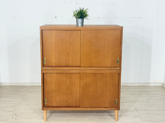 Mid-Century Fächerschrank / Vintage Highboard / Wohnzimmerschrank