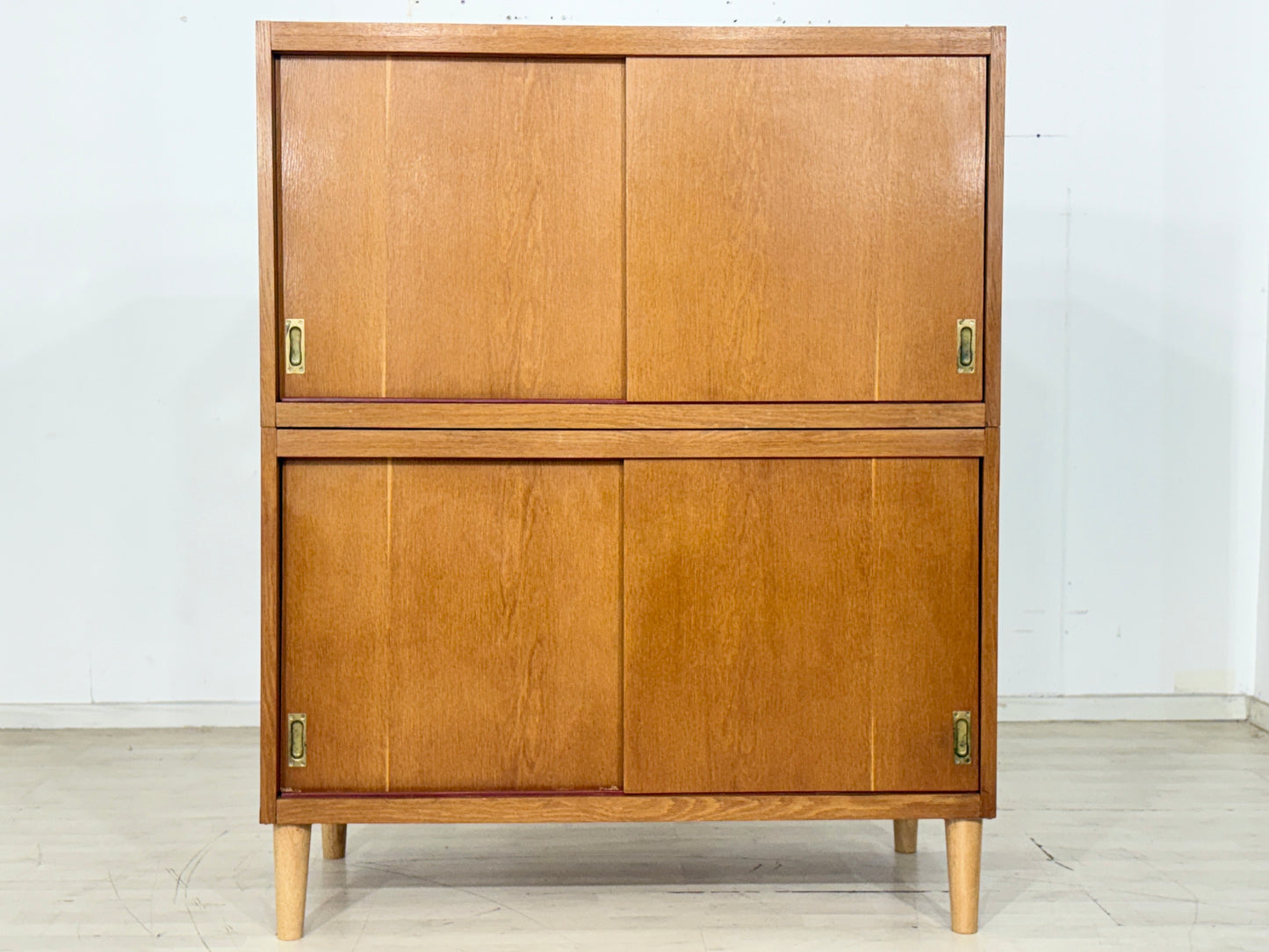 Mid-Century Fächerschrank / Vintage Highboard / Wohnzimmerschrank