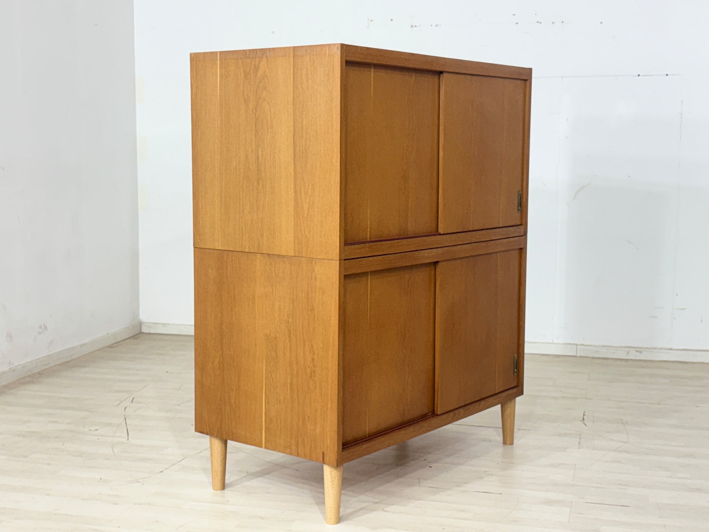Mid-Century Fächerschrank / Vintage Highboard / Wohnzimmerschrank