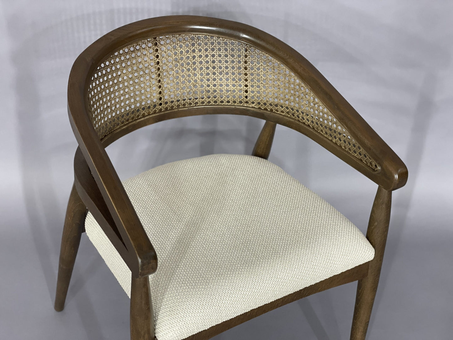 HIGH QUALITY CHAIR BASKET-WOVEN DINING CHAIR WALNUT