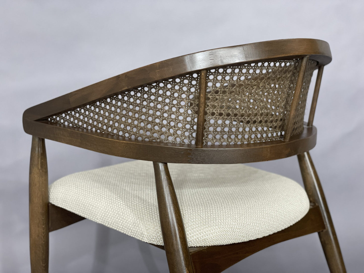 HIGH QUALITY CHAIR BASKET-WOVEN DINING CHAIR WALNUT