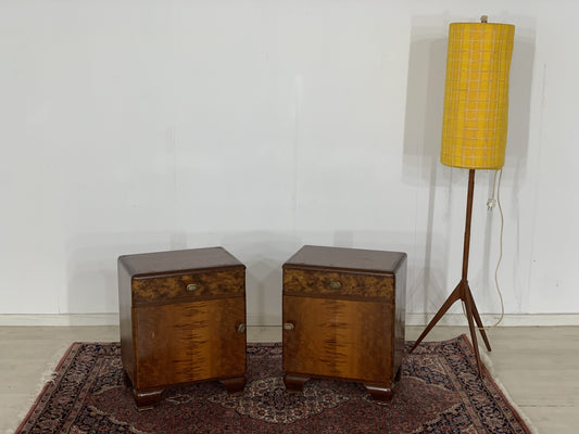 2x MID CENTURY NACHTSCHRÄNKE NACHTTISCHE NACHTTISCH NACHTSCHRANK VINTAGE