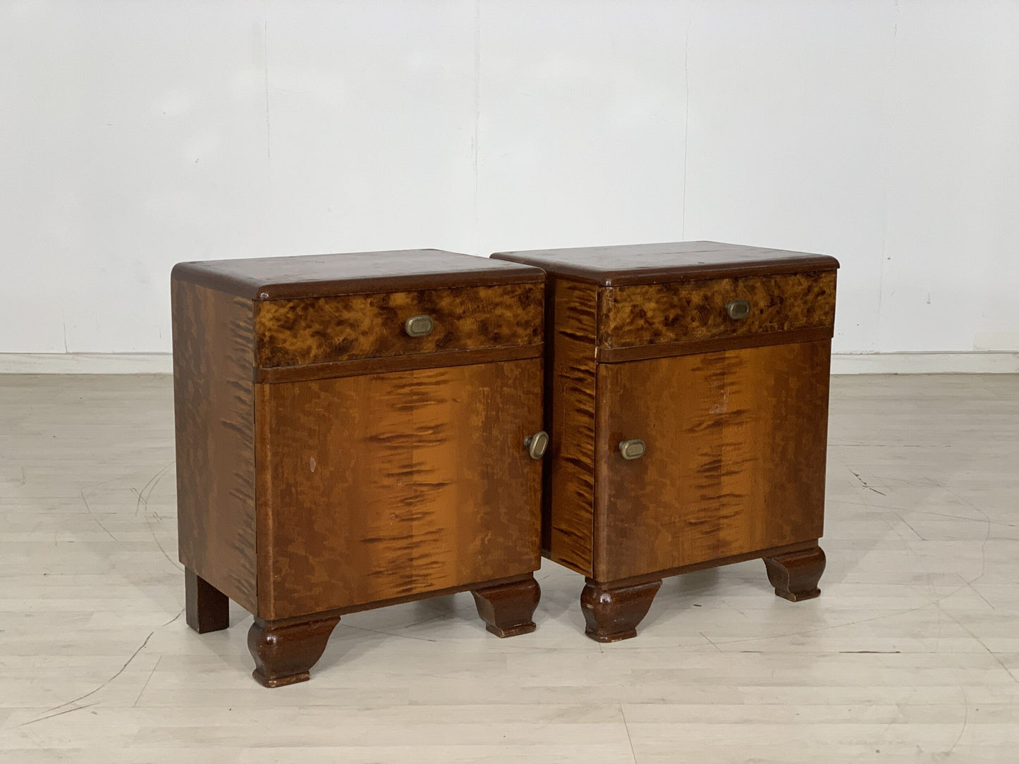 2x MID CENTURY NIGHT CABINET TABLES DE NUIT TABLE DE NUIT NIGHT CABINET VINTAGE