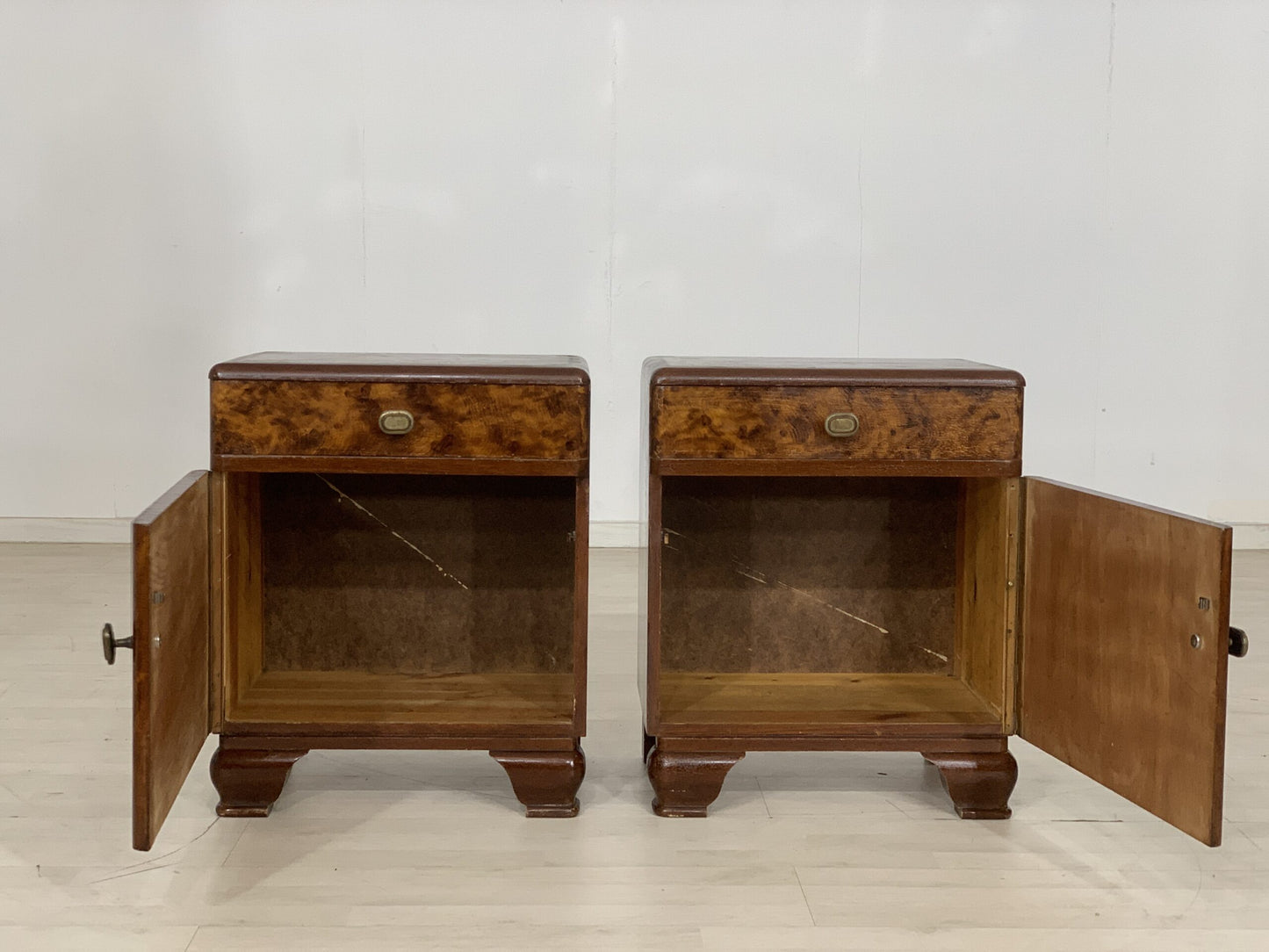 2x MID CENTURY NIGHTSTANDS NIGHTSTANDS NIGHTSTAND NIGHTCUP VINTAGE