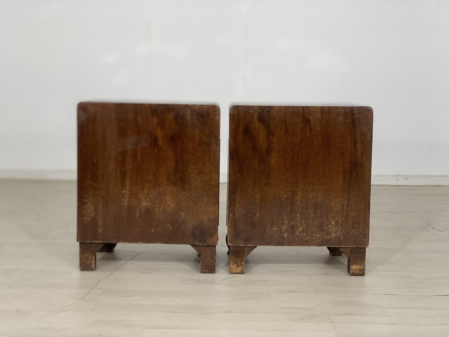 2x MID CENTURY NIGHT CABINET TABLES DE NUIT TABLE DE NUIT NIGHT CABINET VINTAGE