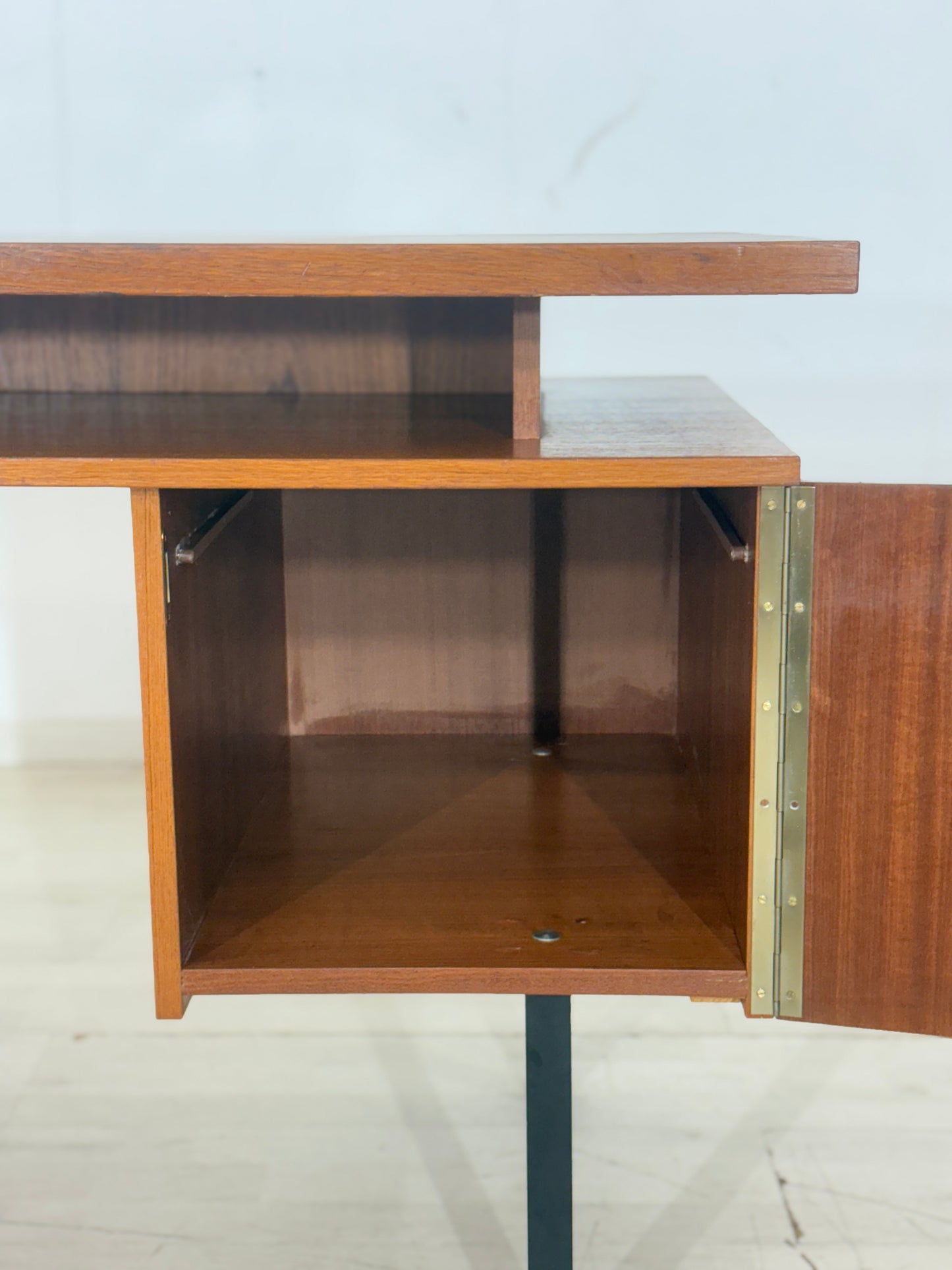60ER JAHRE TEAK SCHREIBTISCH BÜROTISCH HOLZ TISCH VINTAGE DESK