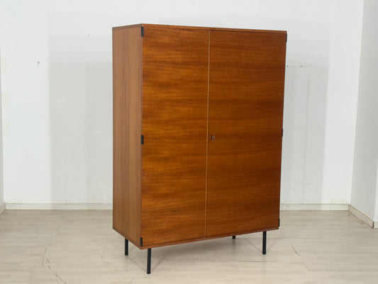 60er Jahre Teak Kleiderschrank Holz Schrank Wäscheschrank Vintage