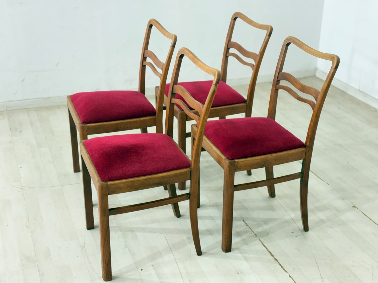4er Set Jugendstil Stühle / Esszimmerstühle Set – um 1920