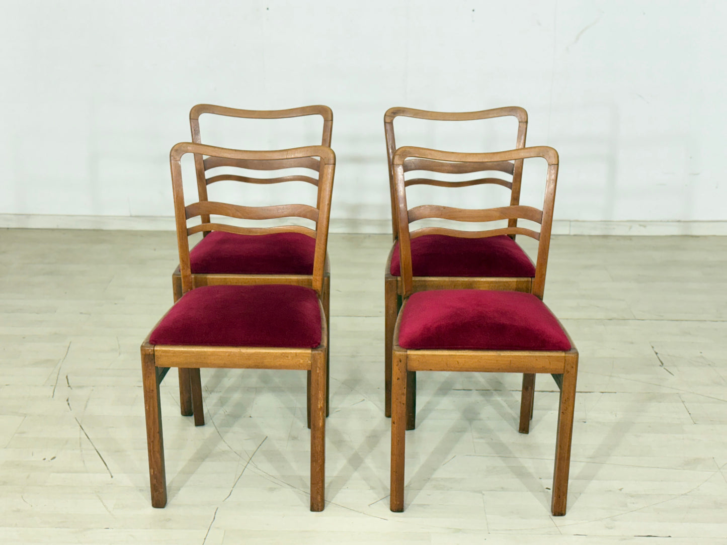 4er Set Jugendstil Stühle / Esszimmerstühle Set – um 1920