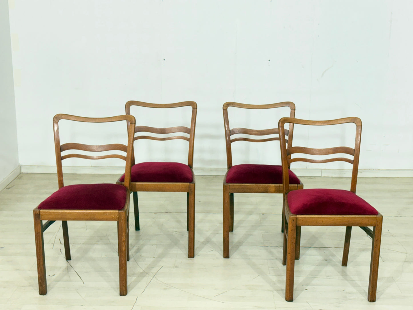 4er Set Jugendstil Stühle / Esszimmerstühle Set – um 1920