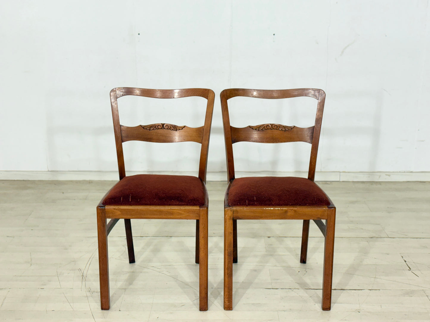 3er Set Schöne Jugendstil Stühle / Esszimmerstühle – um 1920