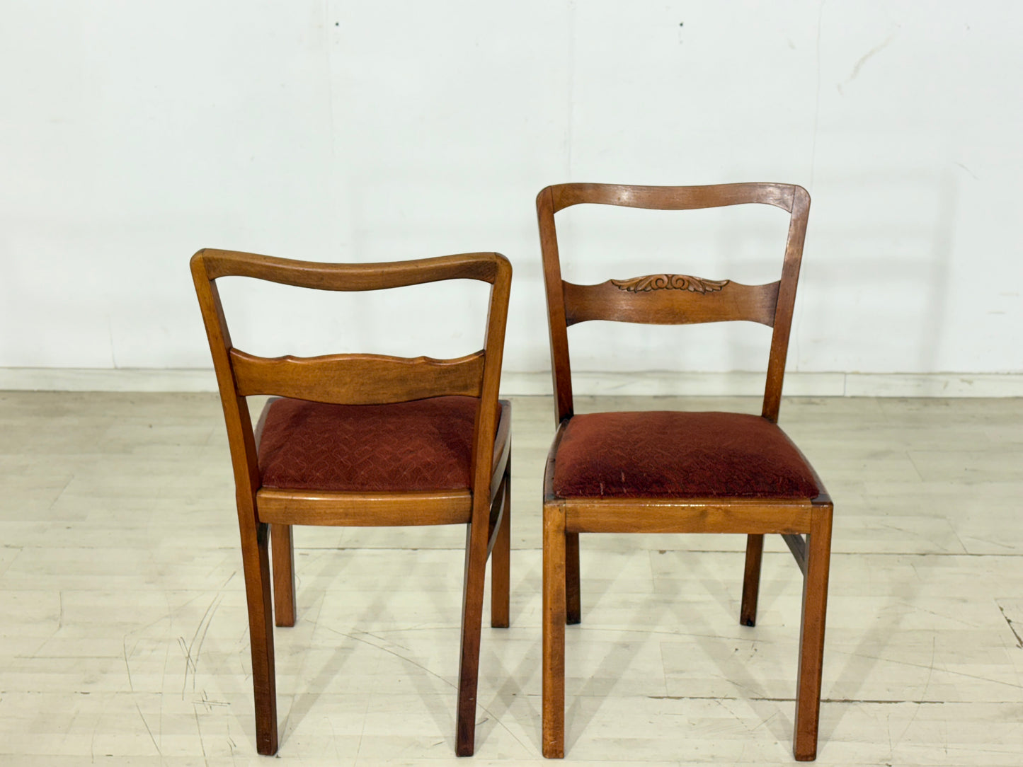 3er Set Schöne Jugendstil Stühle / Esszimmerstühle – um 1920