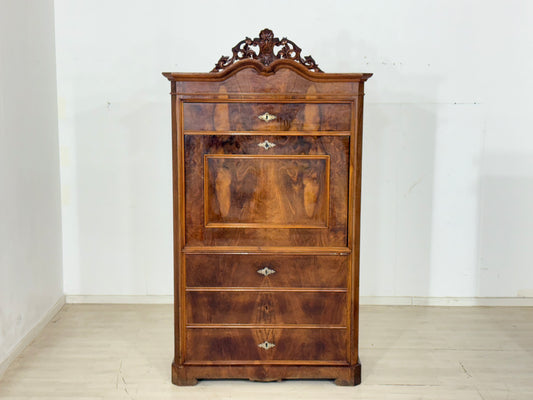 Biedermeier Sekretär / Antiker Schreibschrank / Schrank – um 1880