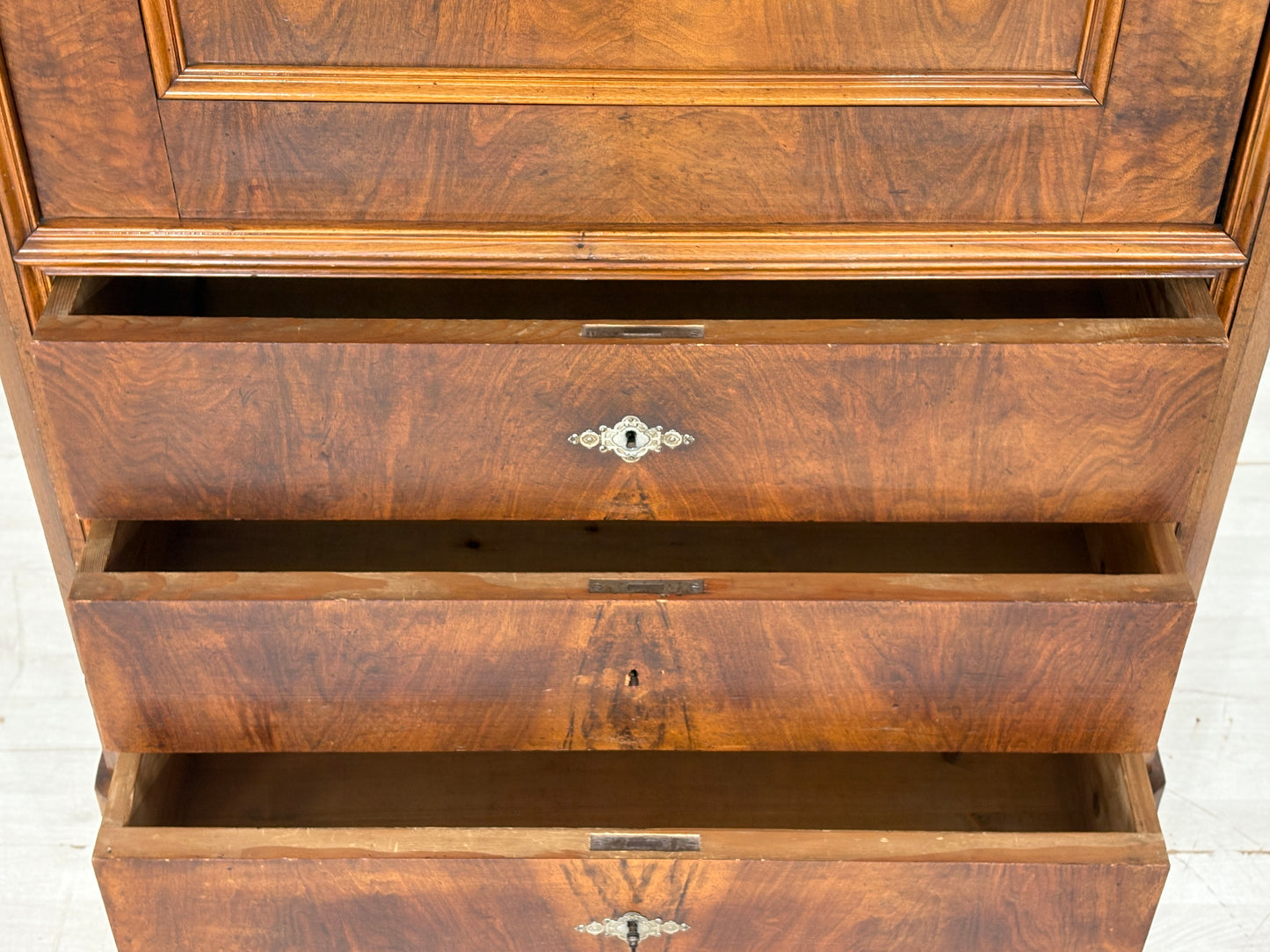 Biedermeier Sekretär / Antiker Schreibschrank / Schrank – um 1880