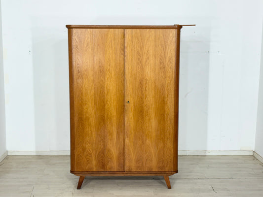 60er Jahre Vintage Kleiderschrank Holz Schrank Wäscheschrank Schlafzimmerschrank