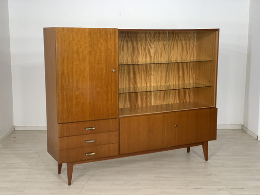 MID CENTURY HIGHBOARD GESCHIRRSCHRANK SCHRANK ANRICHTE WOHNZIMMERSCHRANK VINTAGE