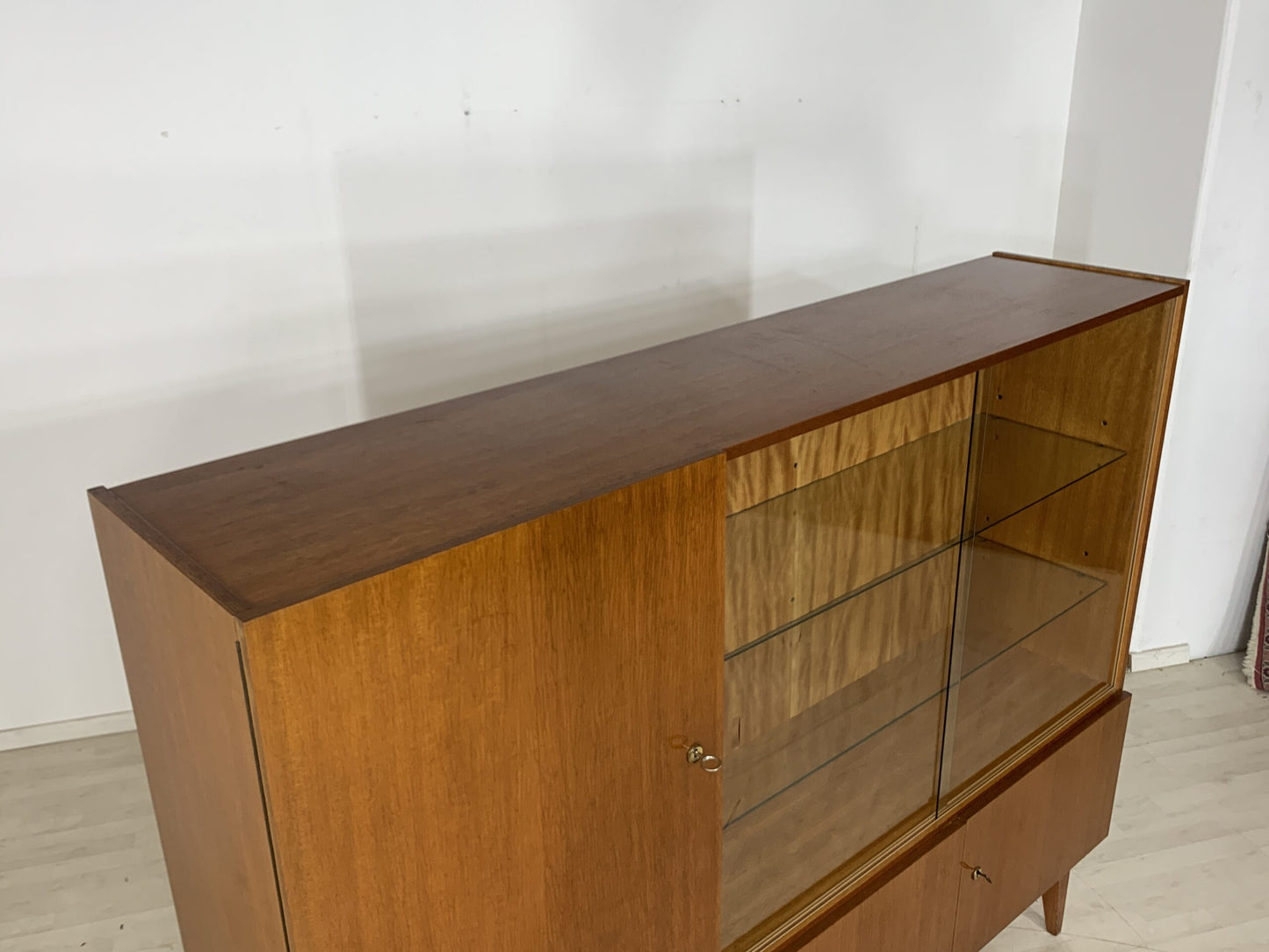 Midcentury Anrichte Vitrine Geschirrschrank Wohnzimmerschrank Highboard