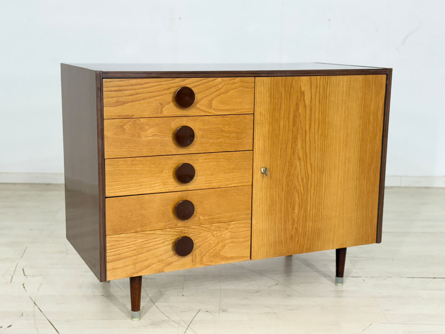 Mid Century Kommode Sideboard Anrichte Wohnzimmerschrank Flurschrank Vintage