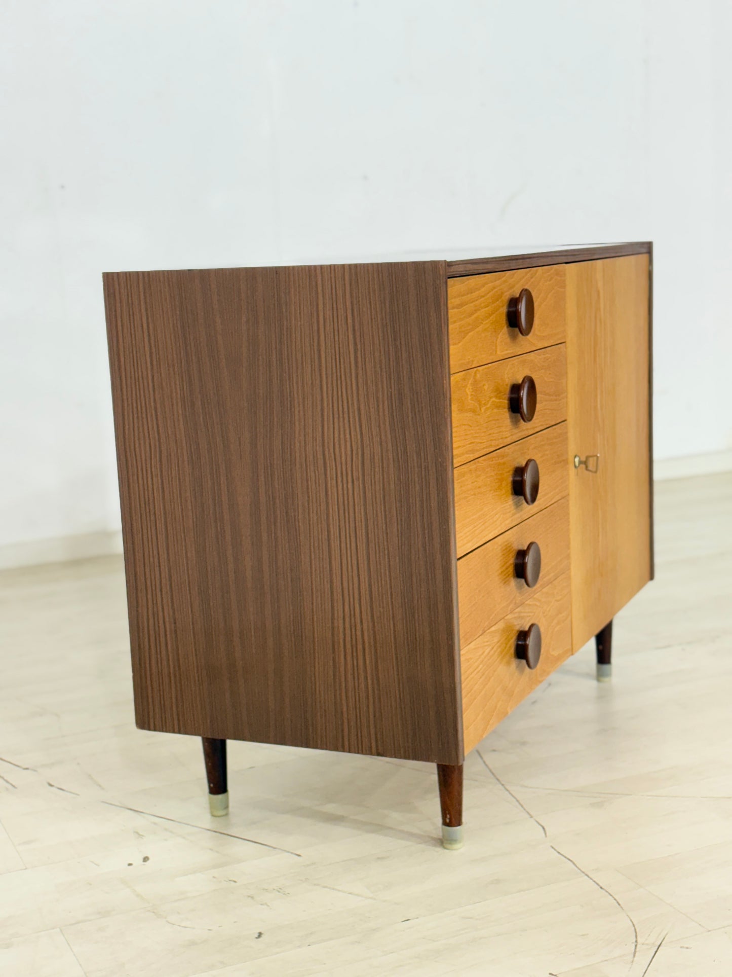 Mid Century Kommode Sideboard Anrichte Wohnzimmerschrank Flurschrank Vintage