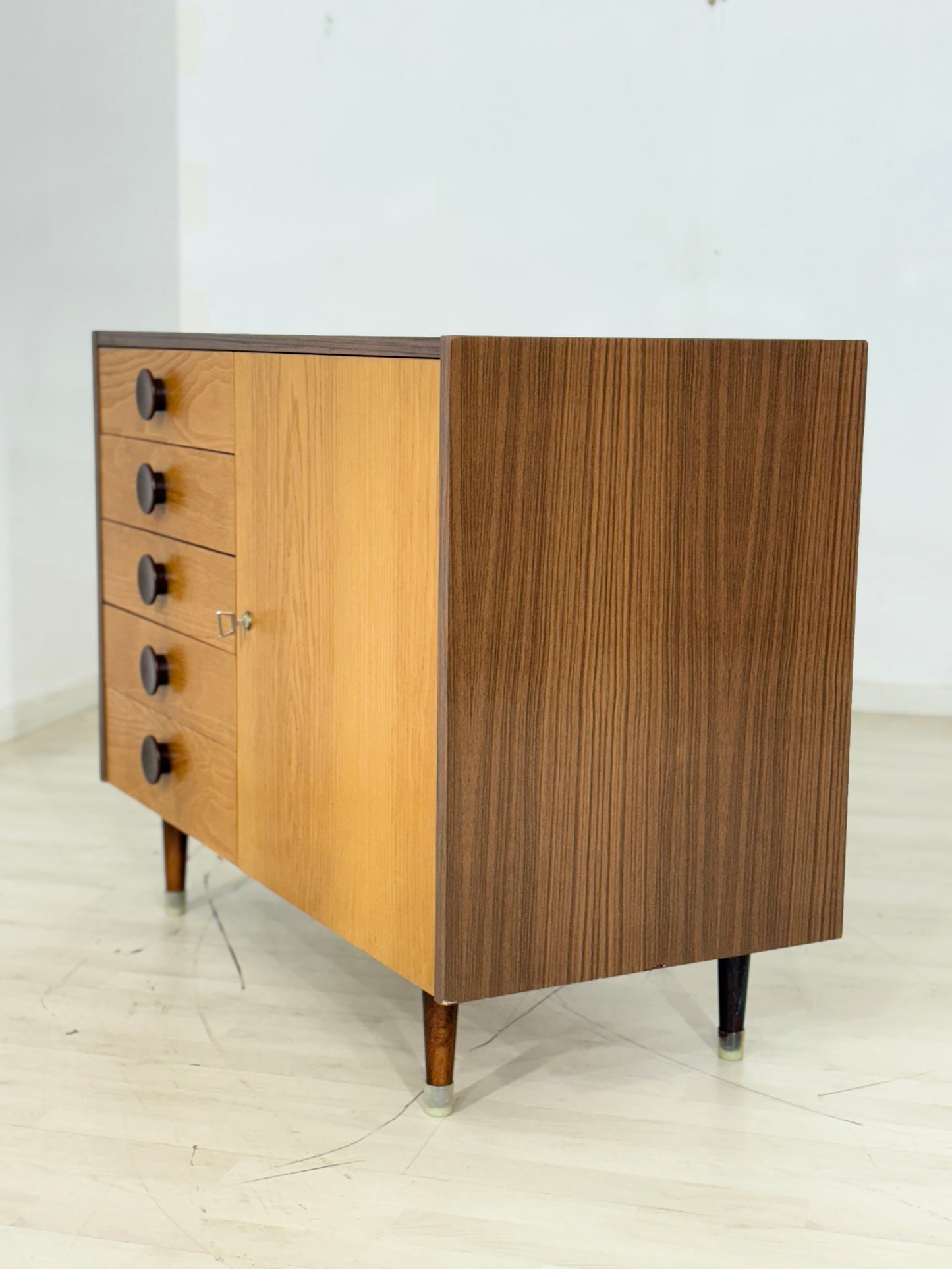 Mid Century Kommode Sideboard Anrichte Wohnzimmerschrank Flurschrank Vintage