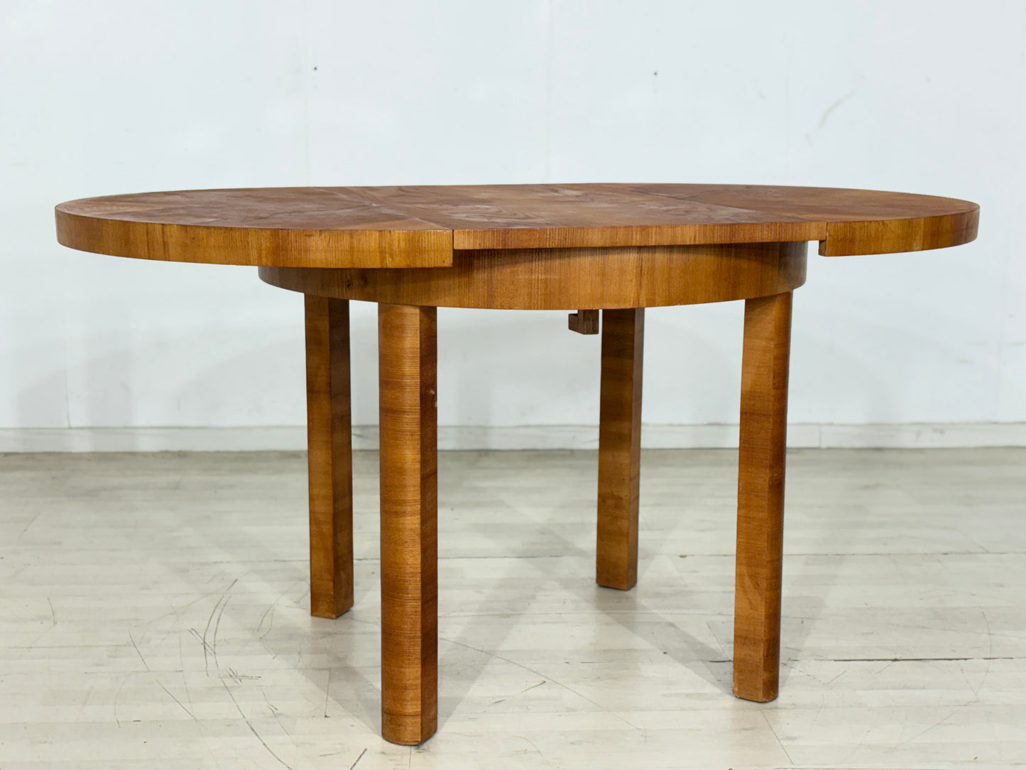 Vintage Art Deco Esstisch Ausziehbar Holz Tisch um 1940