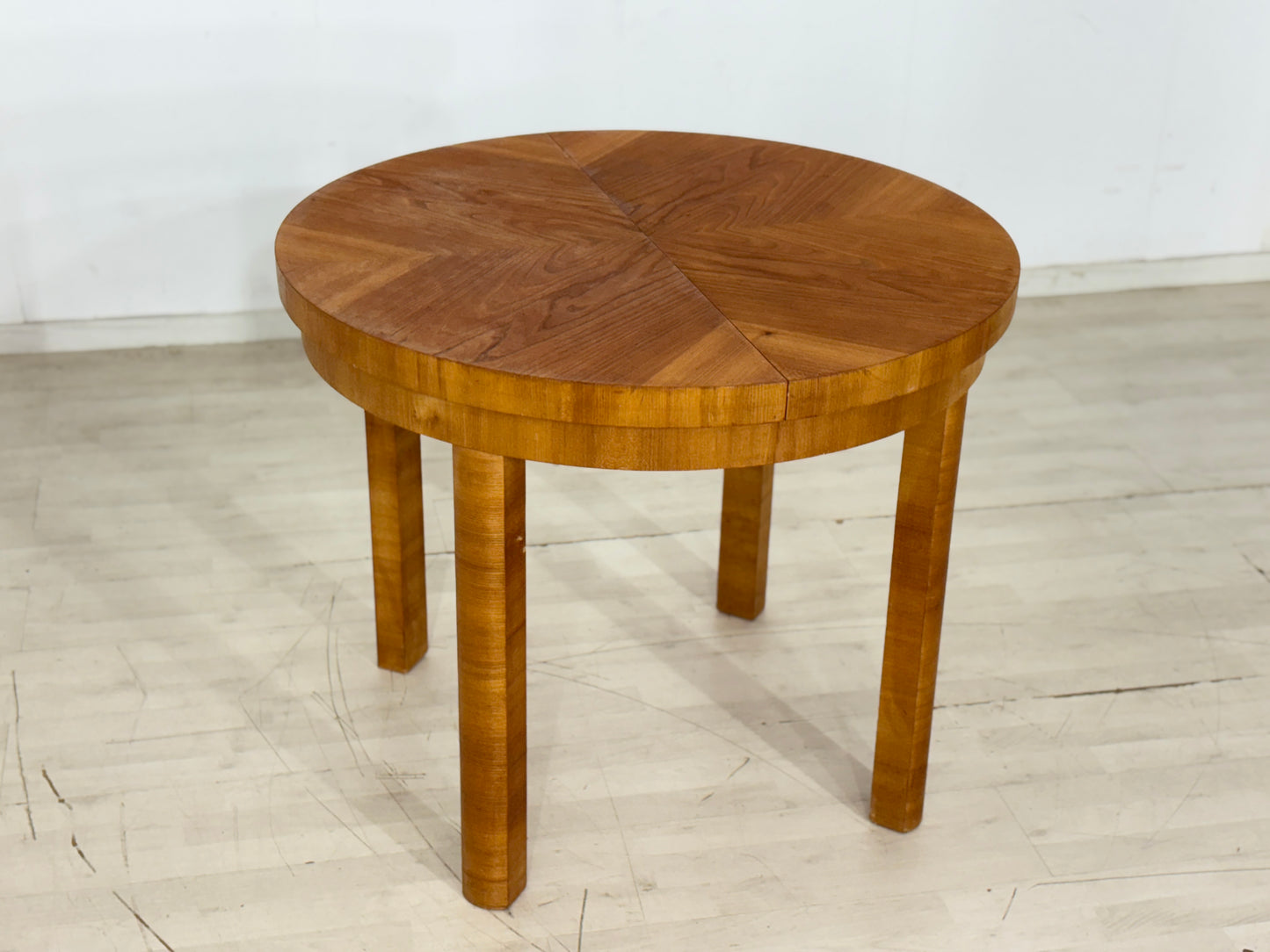Vintage Art Deco Esstisch Ausziehbar Holz Tisch um 1940