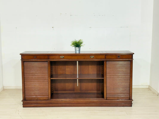 Klassische Mahagoni-Büroanrichte mit Rollläden/Englisch Kolonialstil/Sideboard / 60er Jahre