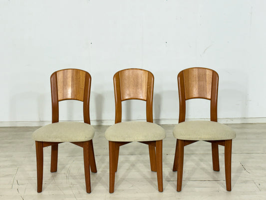 3er Schöne Vintage Esszimmerstühle / Mid-Century Stühle – 60er Jahre