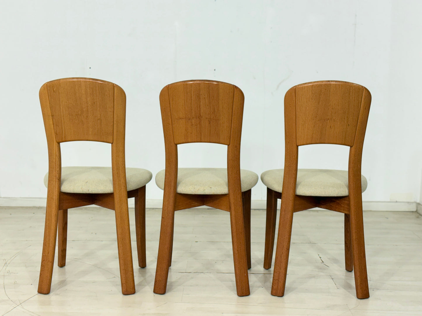3er Schöne Vintage Esszimmerstühle / Mid-Century Stühle – 60er Jahre