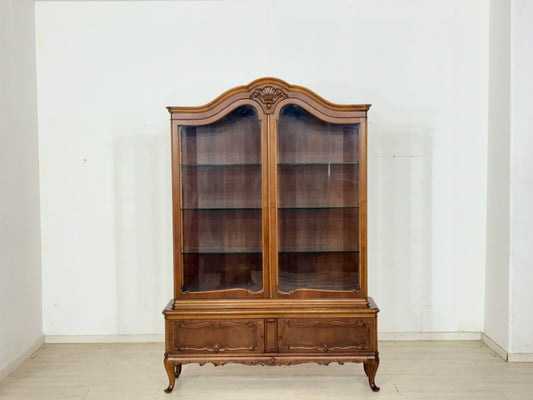 Barock-Stil Vitrine / Vitrinenschrank / Vitrine Schrank / Chippendale Vitrine / Vintage Schrank