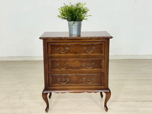 Mid-Century Chippendale Nachttisch / Kleine Kommode / Vintage Kommode / 60er Jahre