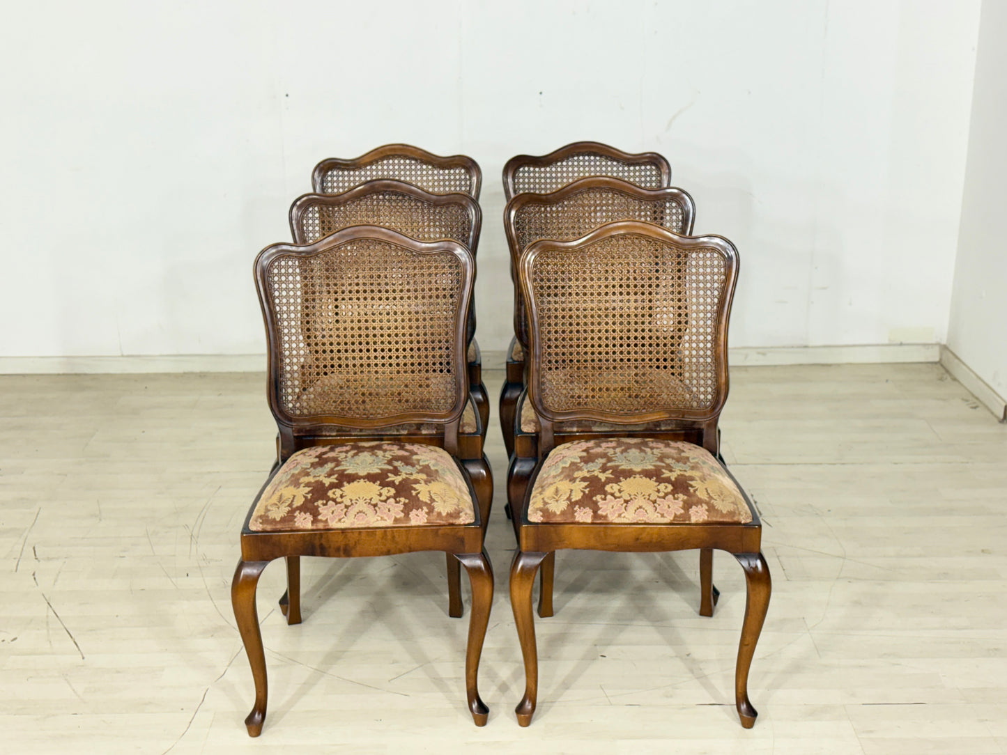 6er Set Chippendale Stühle / Vintage Esszimmerstühle / Mid Century Stühle