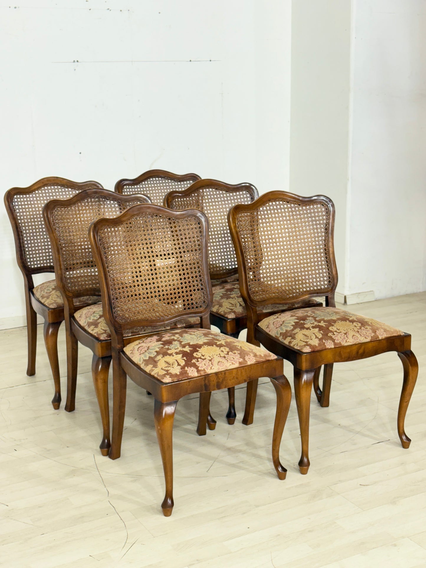 6er Set Chippendale Stühle / Vintage Esszimmerstühle / Mid Century Stühle