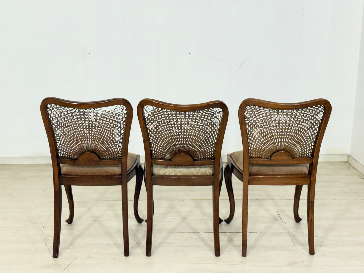 3er Set Chippendale Stühle / Antike Esszimmerstühle – um 1920