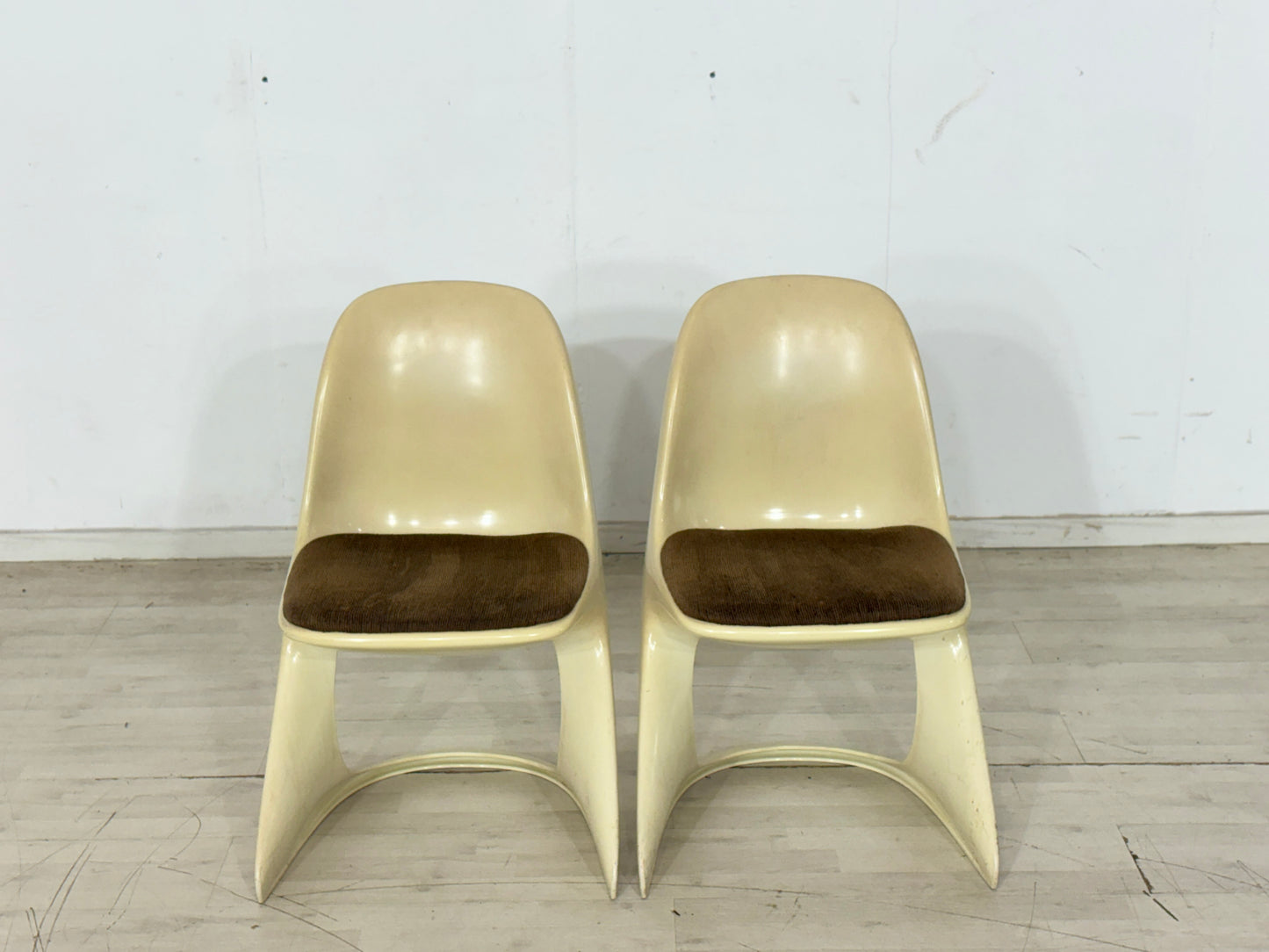 5er Set Casalino Casala Stühle / Esszimmerstühle / Gartenstühle – Vintage Space Age