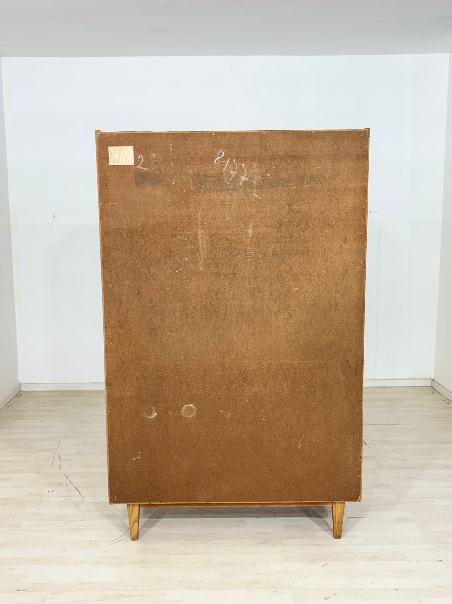 60er Jahre Vintage Kleiderschrank Wäscheschrank Holz Schrank
