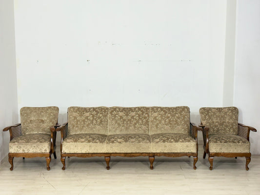 Chippendale Couchgarnitur / Sitzgarnitur / Sofa & Sessel – 60er Jahre Vintage