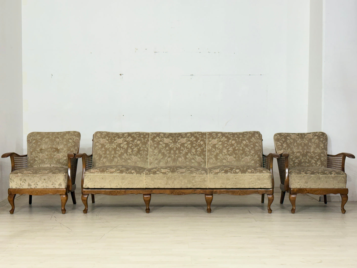 Chippendale Couchgarnitur / Sitzgarnitur / Sofa & Sessel – 60er Jahre Vintage
