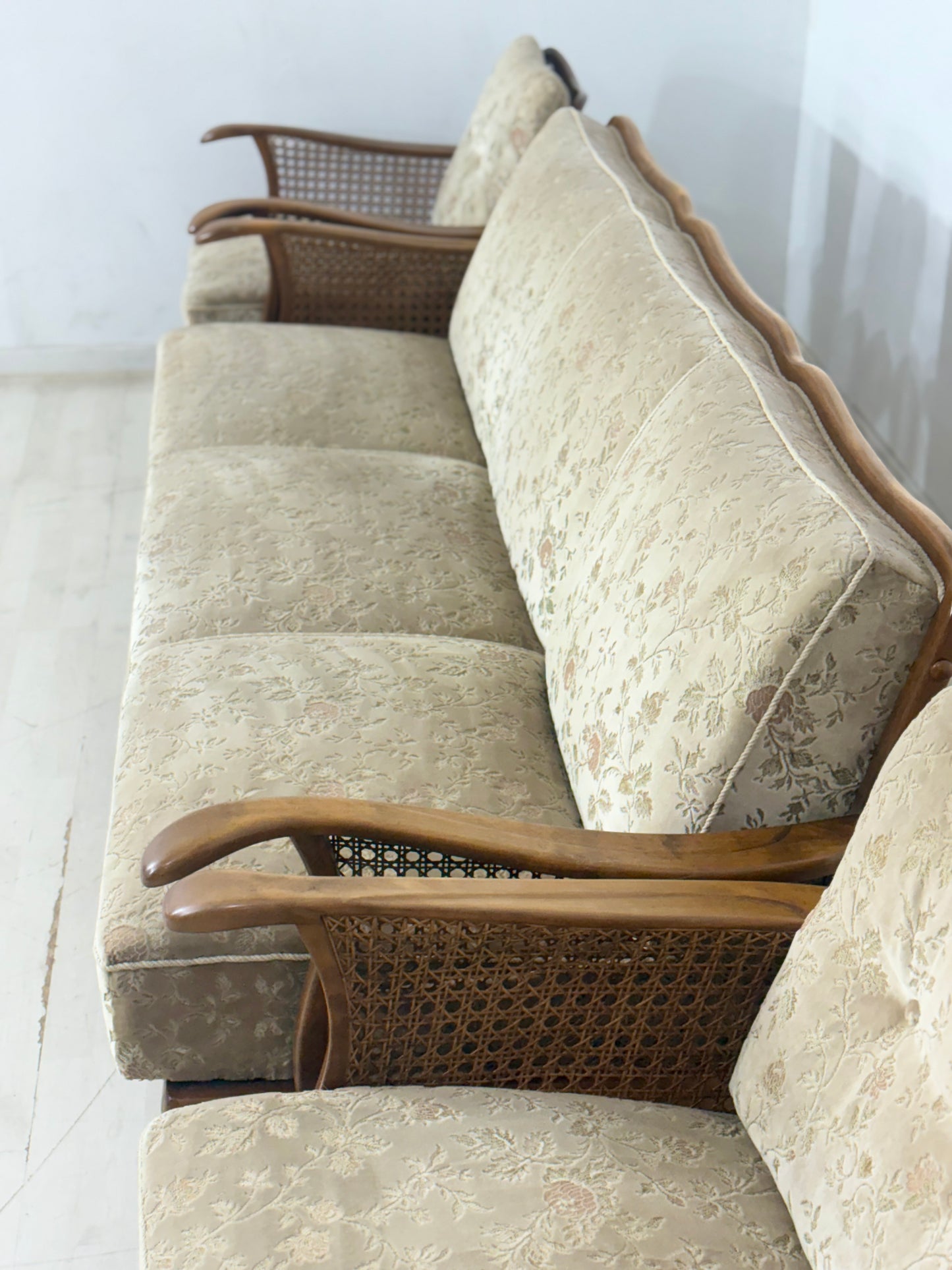 Chippendale Couchgarnitur / Sitzgarnitur / Sofa & Sessel – 60er Jahre Vintage