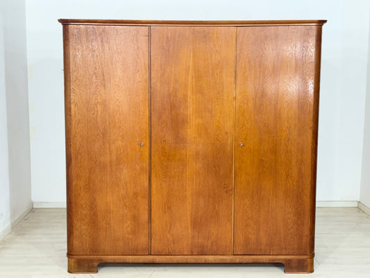 60er Jahre Kleiderschrank Holz Schrank Wäscheschrank Vintage