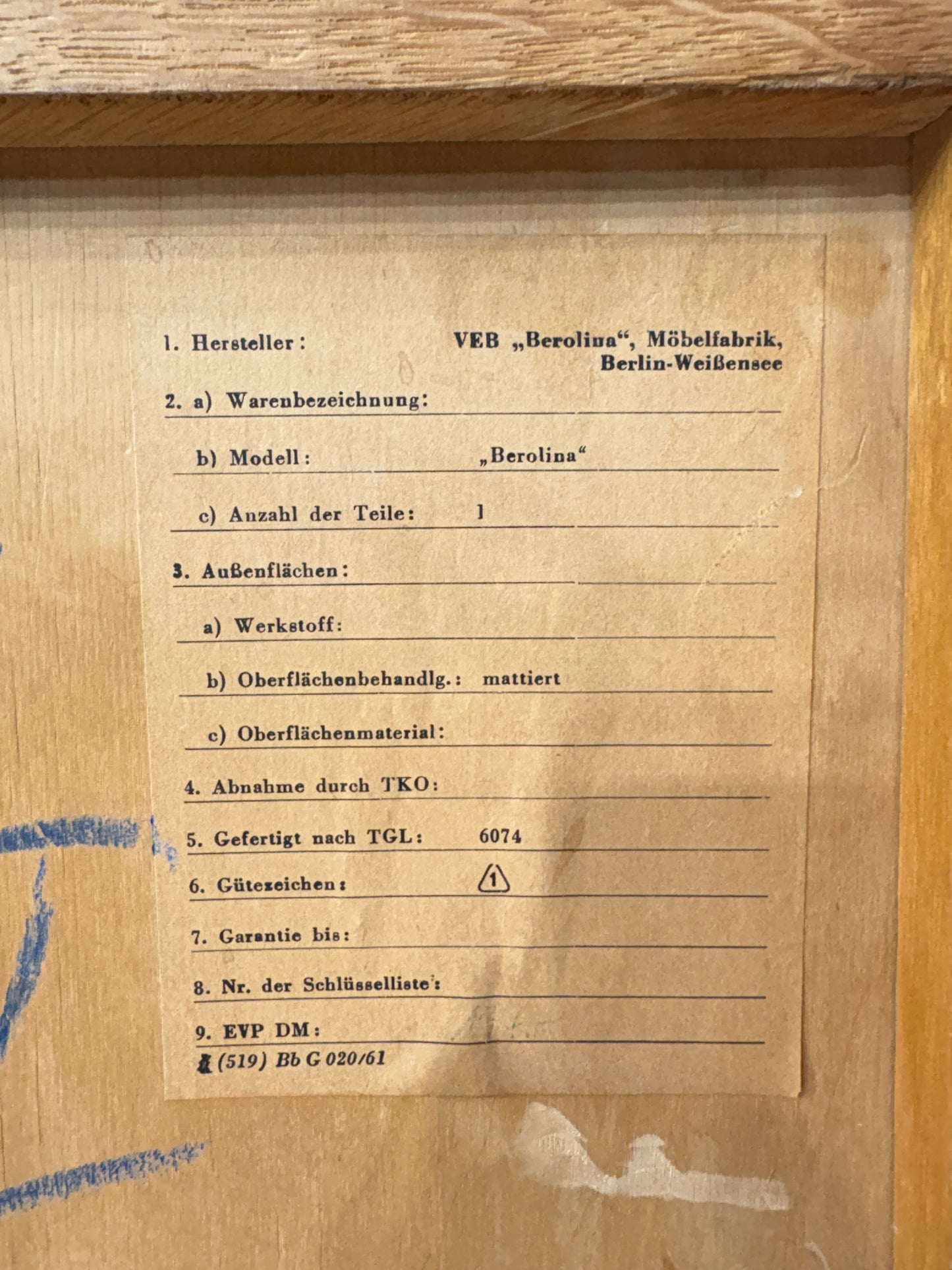 Mid-Century Eckschrank / Vintage Wohnzimmerschrank – 60er Jahre