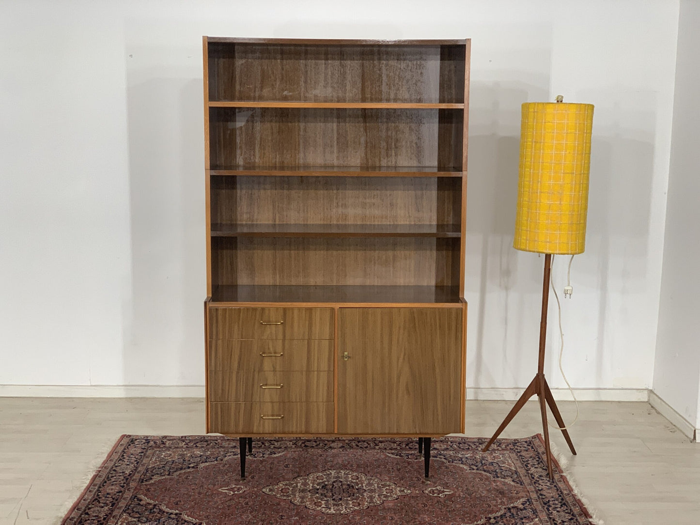 ÉTAGÈRE DU MILIEU DU SIÈCLE COMMODE À TIROIRS ARMOIRE LATÉRALE BIBLIOTHÈQUE VINTAGE