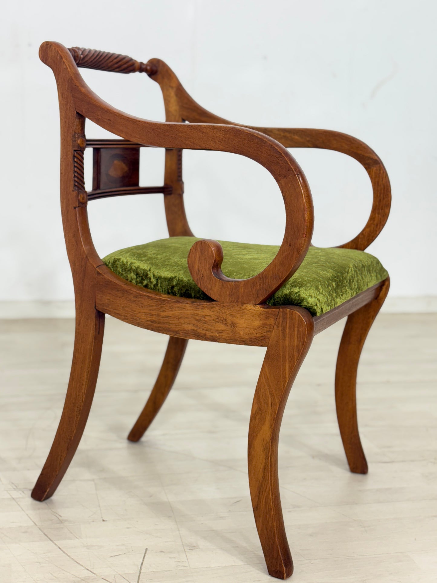 Englisch Schreibtischstuhl Stuhl Armlehnstuhl Vintage Regency